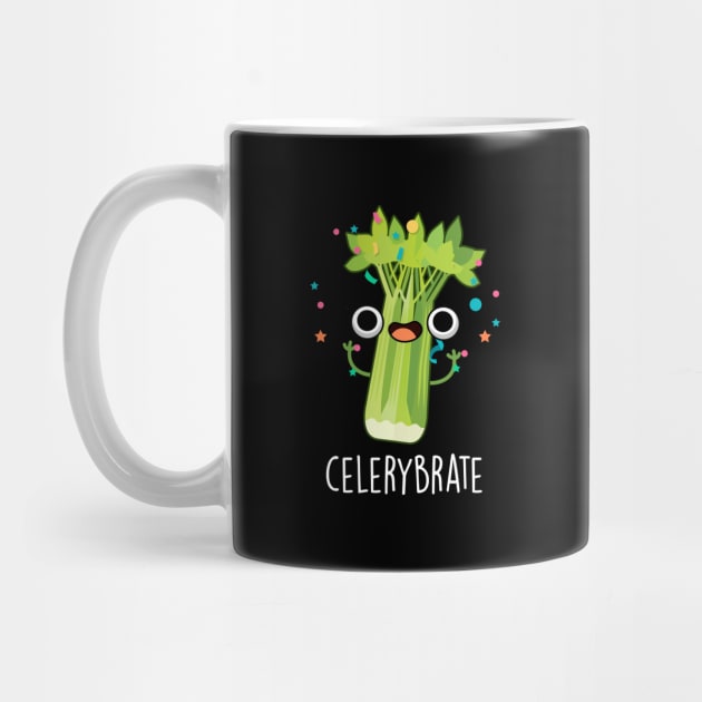 Celery-brate Cute Veggie Celery Pun by punnybone